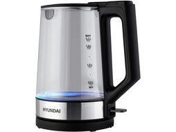 Чайник электрический Hyundai HYK-G8808 1.7л. 2200Вт черный/серебристый корпус: стекло
