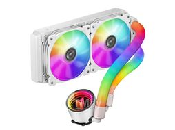 Комплект водяного охлаждения JONSBO SHADOW TW4-240 ARGB PLUS LGA 2011 / 1700 / 1200 / 115X / AM4 / AM3 /+/AM2/+/FM2/+/FM1 (TDP 250W, ARGB FAN and PUMP, PWM, DUAL FAN 120mm, белый)