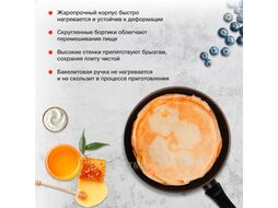 Сковорода Starwind Chef Induction SW-CHI4024 круглая 24см покрытие: Pfluon ручка несъемная (без крышки) черный (SW-CHI4024/КОР)