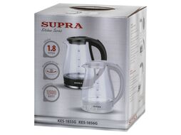 Чайник электрический Supra KES-1856G 1.8л. 1500Вт белый/прозрачный (корпус: стекло)