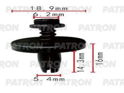 Клипса пластмассовая Ford применяемость: подкапотное пространство, защита PATRON P37-1918