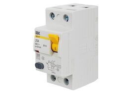 Выключатель дифф. тока IEK ВД1-63 MDV10-2-025-030 25A 30мА AC 2П 230В 2мод белый