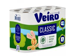 Бумага туалетная, 24 рул, цв.белый, 2-сл. Veiro Classic 5С224