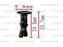 Клипса пластмассовая Применяемость: Клипса Toyota крепление подкрылок и бампера PATRON P37-2136