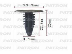 Клипса пластмассовая Chevrolet, Chrysler, Daewoo, Ford, GM, Opel применяемость: внутренняя отделка PATRON P37-0683