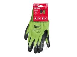 Перчатки защитные Hi-Vis Cut level 5/E 11/XXL (для листового металла, обработки стекла, зачистки проводов, воздуховодов, устойчивость к порезам) MILWAUKEE 4932479935