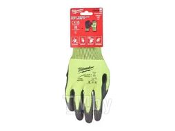 Перчатки защитные Hi-Vis Cut level 5/E 11/XXL (для листового металла, обработки стекла, зачистки проводов, воздуховодов, устойчивость к порезам) MILWAUKEE 4932479935