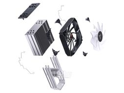 Кулер JONSBO PISA A5 ARGB Gray LGA1700/1200/115X/AM5/AM4 (TDP 265W, PWM, 120mm ARGB Fan, 5 тепловых трубок, 4-pin)
