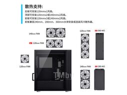 Корпус JONSBO U6 Silver без БП, боковые панели из закаленного стекла, mini-ITX, micro-ATX, ATX, серебристый