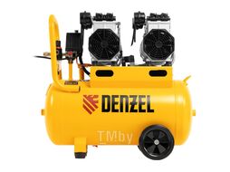 Компрессор безмаслянный малошумный DLS 2200/50, 2200 Вт, 2х1100, 50 л, 380 л/мин Denzel 58031