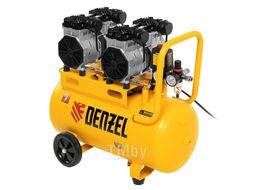 Компрессор безмаслянный малошумный DLS 2200/50, 2200 Вт, 2х1100, 50 л, 380 л/мин Denzel 58031