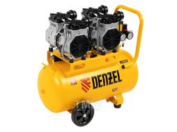 Компрессор безмаслянный малошумный DLS 2200/50, 2200 Вт, 2х1100, 50 л, 380 л/мин Denzel 58031