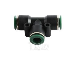 Фитинг цанговый Т-тройник 6 мм, с уплотнением, пластм. корпус GARWIN PRO 808550-T-6-6-6