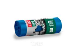 Мешки для мусора 60л 10 шт/рулон ПВДa 28мкм 60*72см цв.синий, особопрочные, с завязками Anna Zaradna AZ1-WNS-6363V1