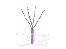 Кабель информационный Lanmaster TWT-5EUTP-NGLS кат.5е U/UTP не экранированный 4X2X24AWG PVC внутренний 305м фиолетовый