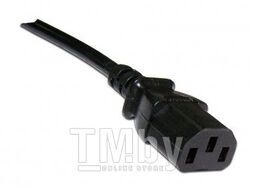Шнур питания C13-Schuko угловая, 3х0.75, 220В, 10А, черный, 2 метра Lanmaster LAN-PP13/SHA-2.0-BK