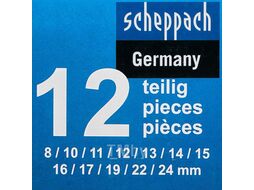 Ключи комбинированные, набор 12пр. (8, 10-17, 19, 22, 24мм) на полотне Scheppach Sch-5121P