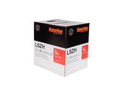 Кабель информационный Hyperline SFUTP4-C5E-S24-IN-LSZH-GY-305 кат.5E SF/UTP 4X2X24AWG LSZH внутренний 305м серый