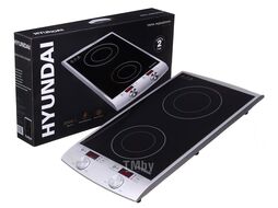 Плита Электрическая Hyundai HYC-0103 серебристый/черный стеклокерамика (настольная)