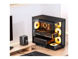 Корпус JONSBO D300 Black без БП, боковая панель из закаленного стекла, mini-ITX, micro-ATX, черный