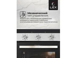 Духовой шкаф Электрический EDM 4570 IX стекло белое LEX CHAO000302