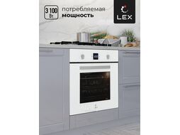 Духовой шкаф Электрический EDP 094 WH стекло белое/нержавеющая сталь LEX CHAO000198
