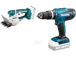 Аккум. дрель-шуруповерт MAKITA HP488D + аккум. кусторез UM110D (в комплекте 2 акум. 1,5А/ч + зарядное)