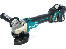 УШМ (болгарка) аккумуляторная MAKITA DGA 504 RF в чем. (18.0 В, 1 акк., 3.0 А/ч, Li-Ion, диск 125х22.0 мм, вибро)