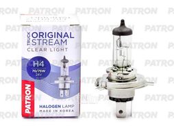 Лампа галогенная H4 24V 75/70W 3300K P43t Truck Original Stream (оригинальные параметры) PATRON PLH4-75/70