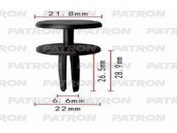 Клипса пластмассовая Chrysler применяемость: бампер, защита PATRON P37-0634