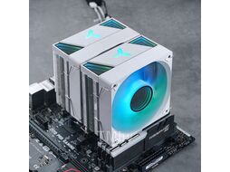 Кулер JONSBO CR-3000 ARGB White LGA20XX / 1700 / 1200 / 115X / AM5 / AM4 (TDP 260W, PWM, 2 x 120mm Black Fan, 7 тепловых трубок, медная база, белый, 4-pin)