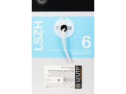 Кабель информационный Hyperline UUTP4-C6-S23-IN-LSZH-GY-305 кат.6 U/UTP 4X2X23AWG LSZH внутренний 305м серый