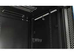Шкаф коммутационный Hyperline (TWB-0945-SR-RAL9004) настенный 9U 600x450мм пер.дв.стал.лист 60кг черный 275мм 180град. 500мм IP20 сталь