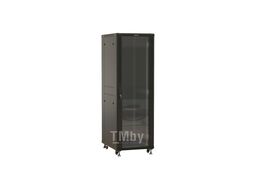 Шкаф серверный Hyperline TTBR-3268-AS-RAL9004 напольный 32U 600x800мм пер.дв.перфор. задн.дв.спл.стал.лист 2 бок.пан. 1000кг черный 710мм 94.5кг 1610мм IP20 сталь