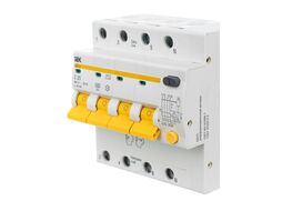 Выключатель автом. дифф. тока IEK АД14 MAD10-4-025-C-030 25A тип C 4.5kA 30мА AC 4П 230/400В 5мод белый