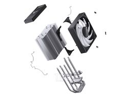 Кулер JONSBO CR-1000 V2 ARGB LGA1700/1200/115X/AM5/AM4 (TDP 220W, PWM, 120mm ARGB Fan, 4 тепловые трубки, 4-pin)