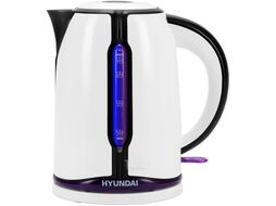 Чайник электрический Hyundai HYK-P3405 1.7л. 2200Вт белый/черный (корпус: пластик)