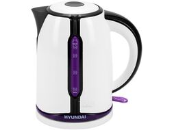 Чайник электрический Hyundai HYK-P3405 1.7л. 2200Вт белый/черный (корпус: пластик)