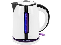 Чайник электрический Hyundai HYK-P3405 1.7л. 2200Вт белый/черный (корпус: пластик)