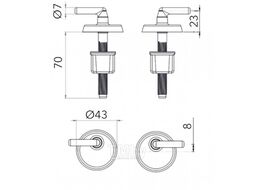Крепеж для сиденья унитаза Alfa, AV engineering AVE129609