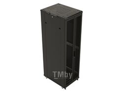 Шкаф коммутационный Hyperline (TTB-4266-DD-RAL9004) напольный 42U 600x600мм пер.дв.перфор. задн.дв.перфор. 2 бок.пан. 800кг черный 510мм 2055мм IP20 сталь