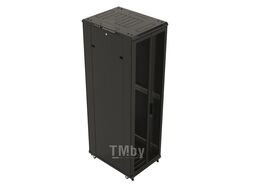 Шкаф коммутационный Hyperline (TTB-4266-DD-RAL9004) напольный 42U 600x600мм пер.дв.перфор. задн.дв.перфор. 2 бок.пан. 800кг черный 510мм 2055мм IP20 сталь