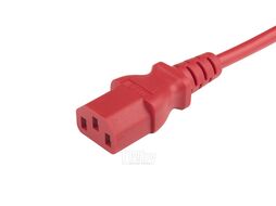 Шнур питания Hyperline PWC-IEC13-IEC14-5.0-RD C13-С14 проводник.:3x0.75мм2 5м 250В 10А красный