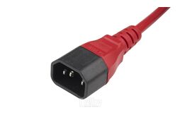 Шнур питания Hyperline PWC-IEC13-IEC14-5.0-RD C13-С14 проводник.:3x0.75мм2 5м 250В 10А красный