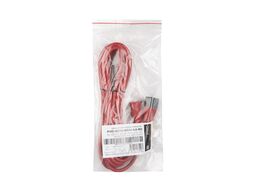Шнур питания Hyperline PWC-IEC13-IEC14-5.0-RD C13-С14 проводник.:3x0.75мм2 5м 250В 10А красный