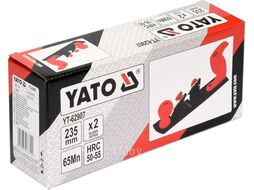 Рубанок металлический с двумя лезвиями 235мм. Yato YT-62907