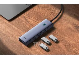 Хаб Baseus BS-OH149 UltraJoy Series 5 портов (Type-C to USB3.0*4+PD*1) Space Grey (B00052801811-01)