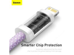 Кабель Baseus CALD000005 Dynamic Series Fast Charging Data Cable Type-C to iP 20W, в оплётке, 1m Purple