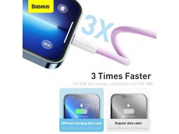 Кабель Baseus CALD000005 Dynamic Series Fast Charging Data Cable Type-C to iP 20W, в оплётке, 1m Purple
