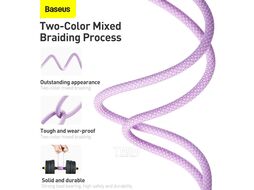Кабель Baseus CALD000005 Dynamic Series Fast Charging Data Cable Type-C to iP 20W, в оплётке, 1m Purple